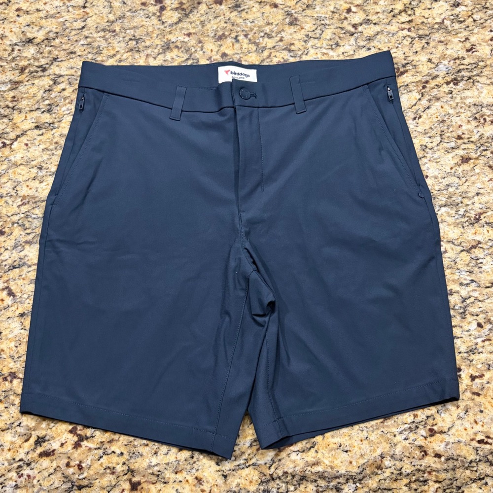 Birddogs Mens Gym Shorts Navy Blue 34 Long Activewear Athletic Golf Pockets ws